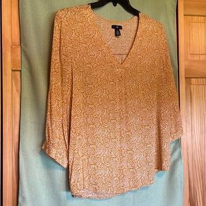 Marigold print top